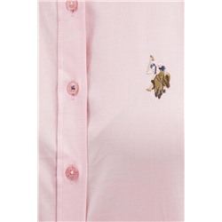 Kadın Pembe Uzun Kollu Basic Gömlek