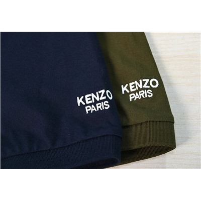 Простая повседневная мужская рубашка-поло из хлопкового пике КЕНЗ*О