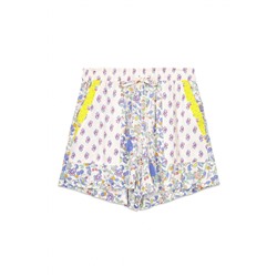 Pantalón corto viscosa patchwork multicolor