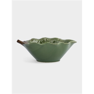 Ваза для фруктов, 26х10 см, керамика D, зеленая, Шишки на еловой ветке, Fir branch