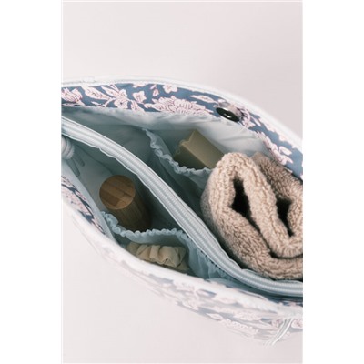 Neceser mediano estampado floral azul