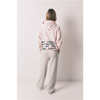 Pantalón jogger felpa algodón gris