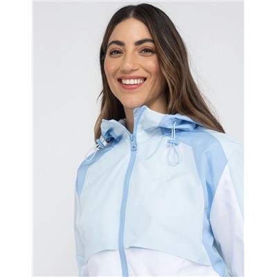 COLOR BLOCK HOODED WINDBREAKER