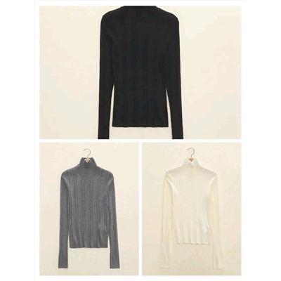 Женская водолазка из смесовой шерсти и тенселя АЙСИК*Л