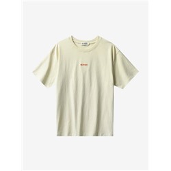 Женская футболка Beam*s Bo*y в ярких летних цветах с минималистичным вышитым названием бренда на груди, экспорт