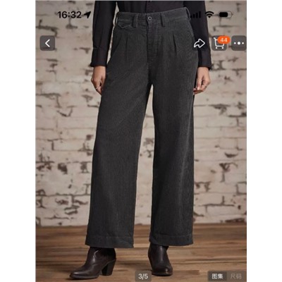 Плотные хлопковые брюки с прямой посадкой