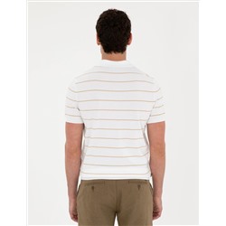Kahverengi Slim Fit Düğmeli Polo Yaka Triko Tişört
