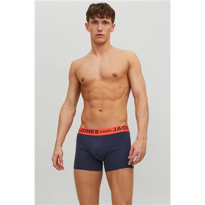 Jack & Jones Erkek 3'lü Düz Renk Boxer Paketi - 12113943 - BS