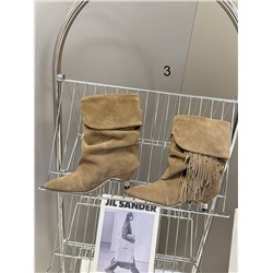 Женские замшевые полусапожки