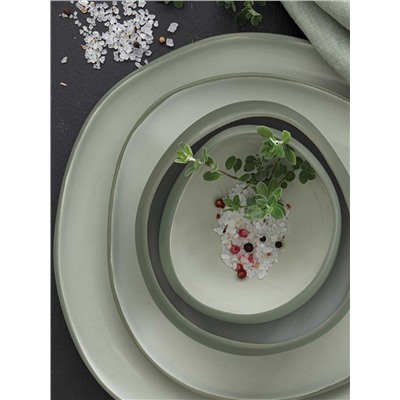 Тарелка суповая, 19 см, 1.0 л, зелёная, Organica