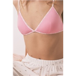 Sujetador triangular rosa