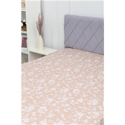 Простыня на резинке поплин Цветочный рай-компаньон