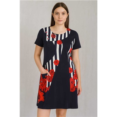 Туника женская с ярким узором 100