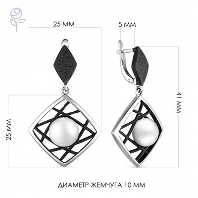 Серьги серебро 52843S1B