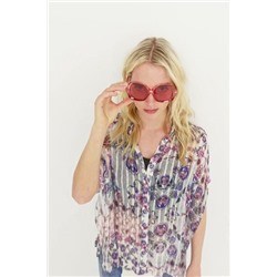 Camisa boho manga corta