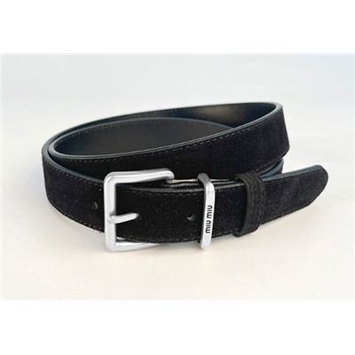 Матовый кожаный женский пояс из воловьей кожи