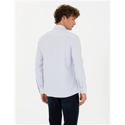 Mavi Slim Fit Uzun Kollu Gömlek