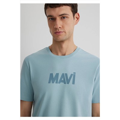 Mavi Logo Baskılı Tişört Slim Fit / Dar Kesim 066846-70838