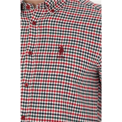 Erkek Kırmızı Uzun Kollu Gömlek