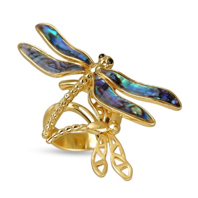 Кольцо Стрекоза (гелиотис; покрытие золото), Есть комплект