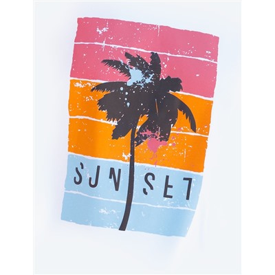 Свободная футболка  с авторским принтом