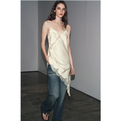 VESTIDO ASIMÉTRICO ENCAJE ZW COLLECTION