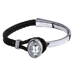 Браслет Грация (кристаллы SW 14х10 белые; покрытие родий), Есть комплект