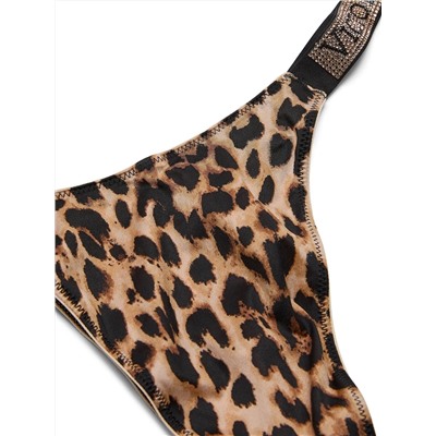 Logo Shine Strap Brazilian Panty - Shine Strap | Leopard