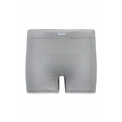 Pantalón corto canalé gris claro