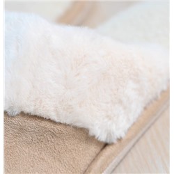 Зимние японские замшевые и бархатные теплые нескользящие домашние тапочки