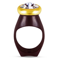 Кольцо Силиата (кристаллы SW белые; покрытие золото)