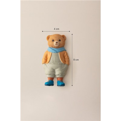 Paddington Bear Magnet - Somon/Mavi - 4x8 cm