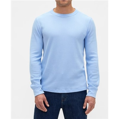 Waffle-Knit Crewneck T-Shirt