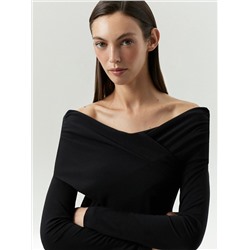 Лонгслив с открытыми плечами, B3111/mistery