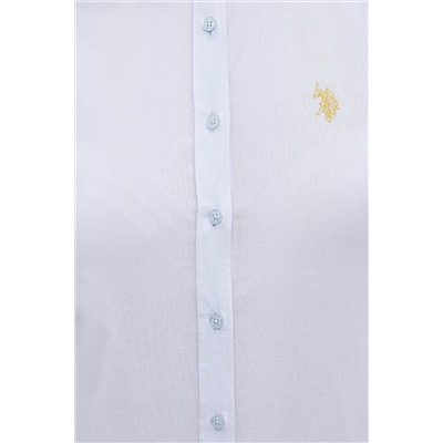 Kadın Açık Mavi Uzun Kollu Basic Gömlek