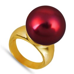 Кольцо (Майорка 16мм малиновая; покрытие золото), Есть комплект