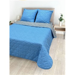 Комплект постельного белья с одеялом New Style КМ-030 голубой-серый