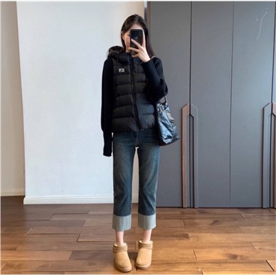 Женская куртка с вязаными рукавами (2 цвета) Кельвин Кляй*н