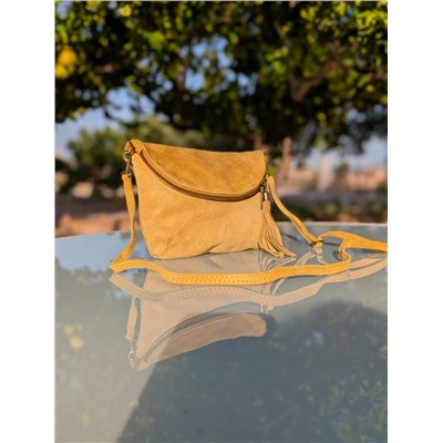 Итальянская сумка из натуральной кожи AB.Z PELLE 222-07 CAMEL АКЦИЯ