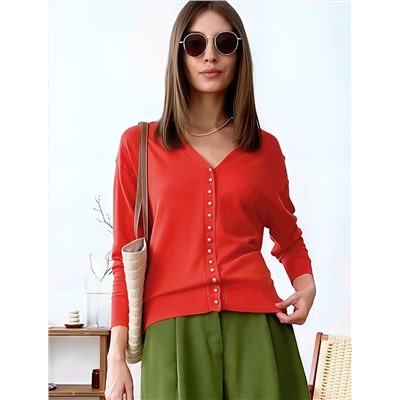 Кардиган тонкой вязки из вискозы