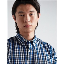 Short Sleeve Plaid Shirt, Men, Multicolour