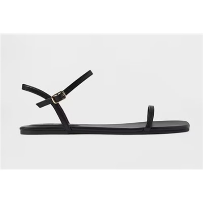 Vegan-Leather Strappy Sandals