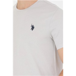 Erkek Gri Bisiklet Yaka Tişört