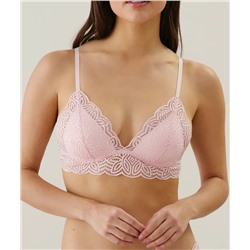 Sujetador triangular push-up de encaje