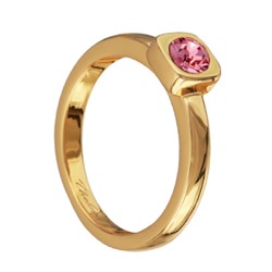 Кольцо Теннис (кристаллы SW розовые 4мм; покрытие золото), Есть комплект