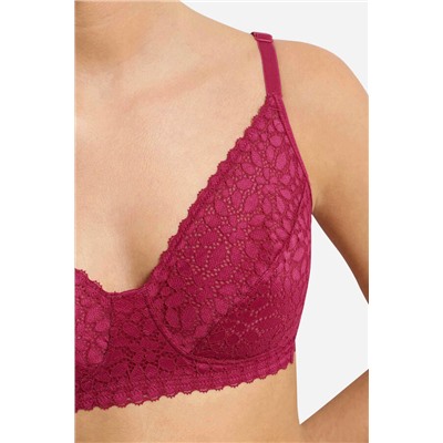 Sujetador sin aro de encaje floral