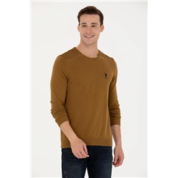 Erkek Açık Haki Basic Kazak