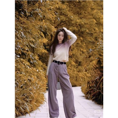 Женские вельветовые брюки  Ba&S*h красивого нежного цвета, широкой свободный крой