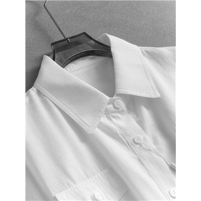 Женское льняное платье рубашка с ремнем   2 цвета