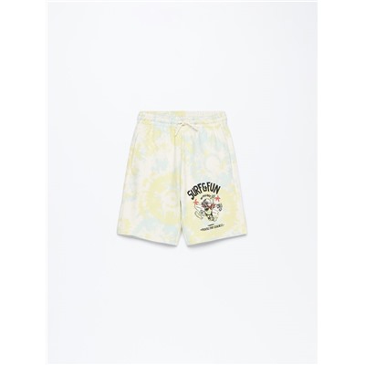 Tie-dye Bermuda shorts